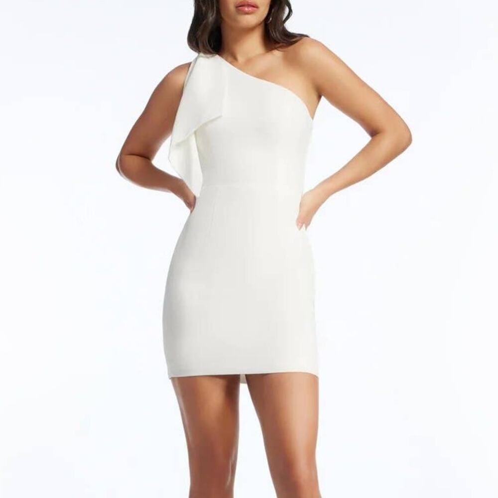 Dress the Population White One-Shoulder Mini Dress